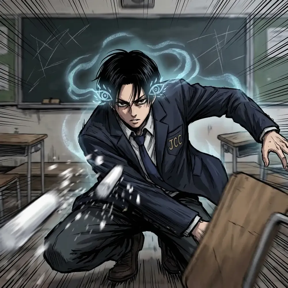 Shin Asakura fighting in JCC Uniform