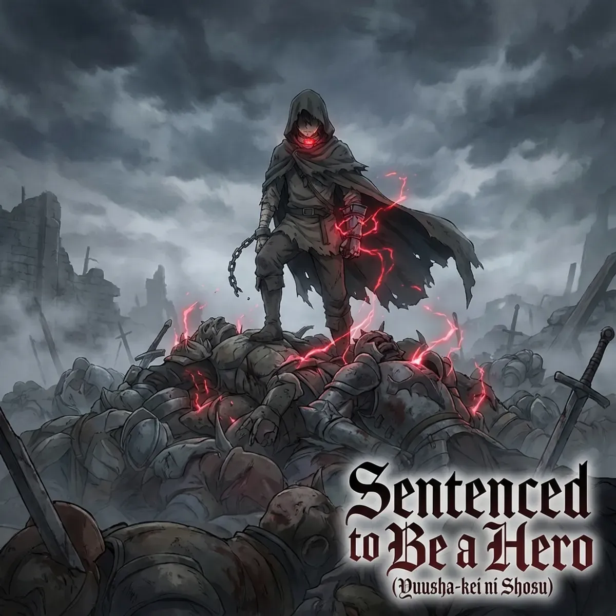 Xarello the convict hero standing on a pile of corpses