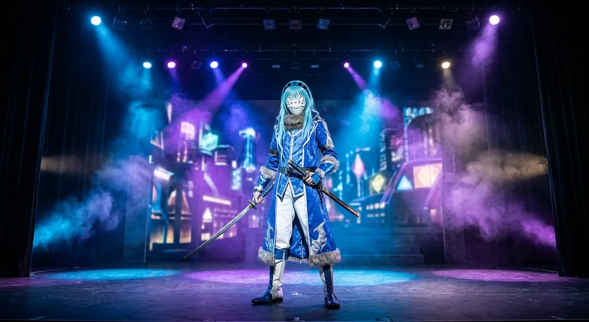 Hana Ogi as Rimuru Tempest in the That Time I Got Reincarnated as a Slime Stage 3 dress rehearsal